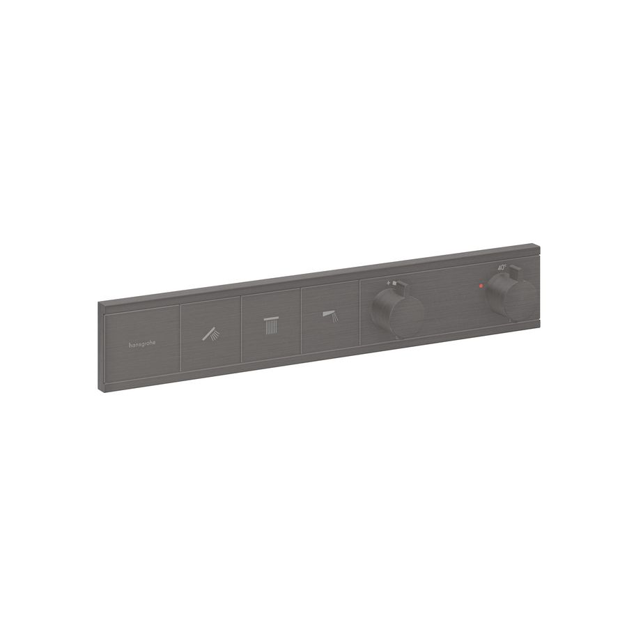RainSelect thermostaat inbouw voor 3 functies Brushed Black Chrome
