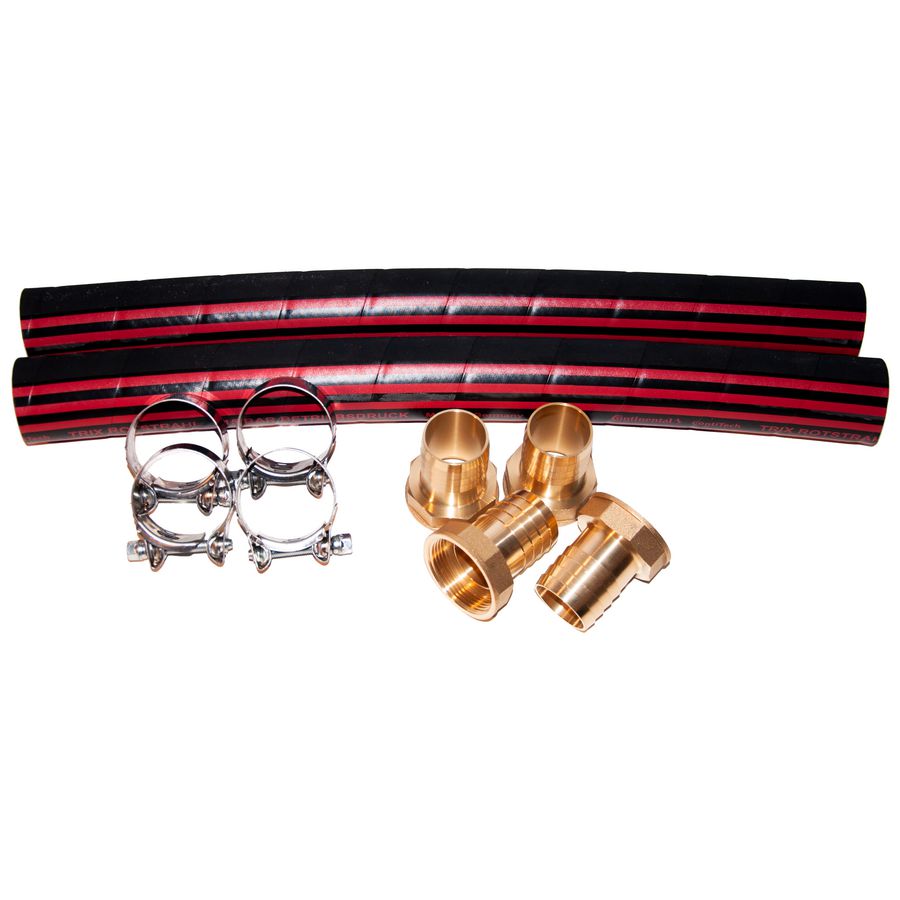 Aansluitset IPA 1.1/2" 2x0,5m sl.+ 4 tules