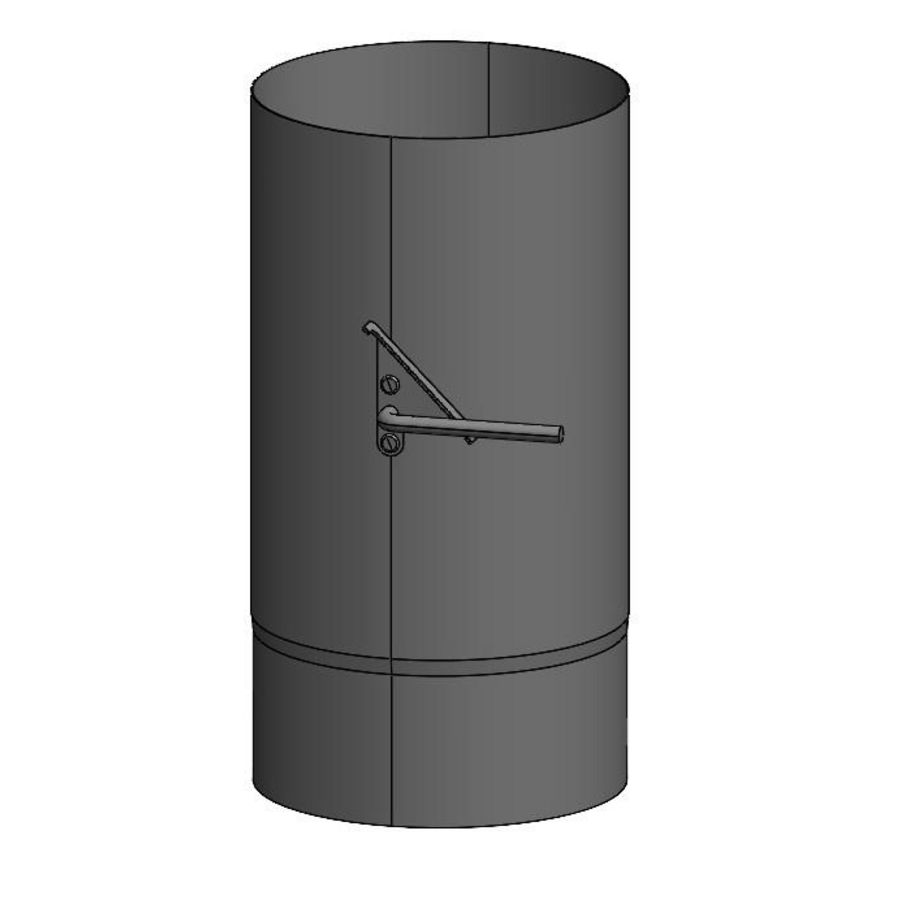 Rookgasklep ø180mm donker antraciet