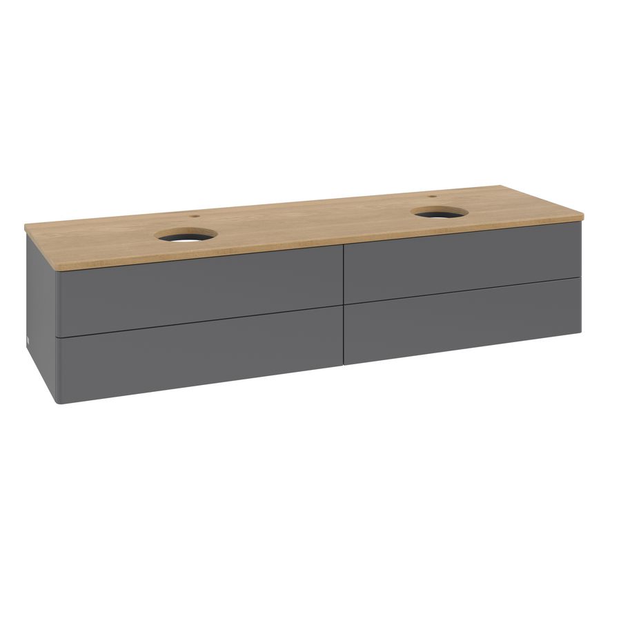 Wastafelonderkast Antao 1600x360x500mm Antr. Matt Lacquer L28051GK