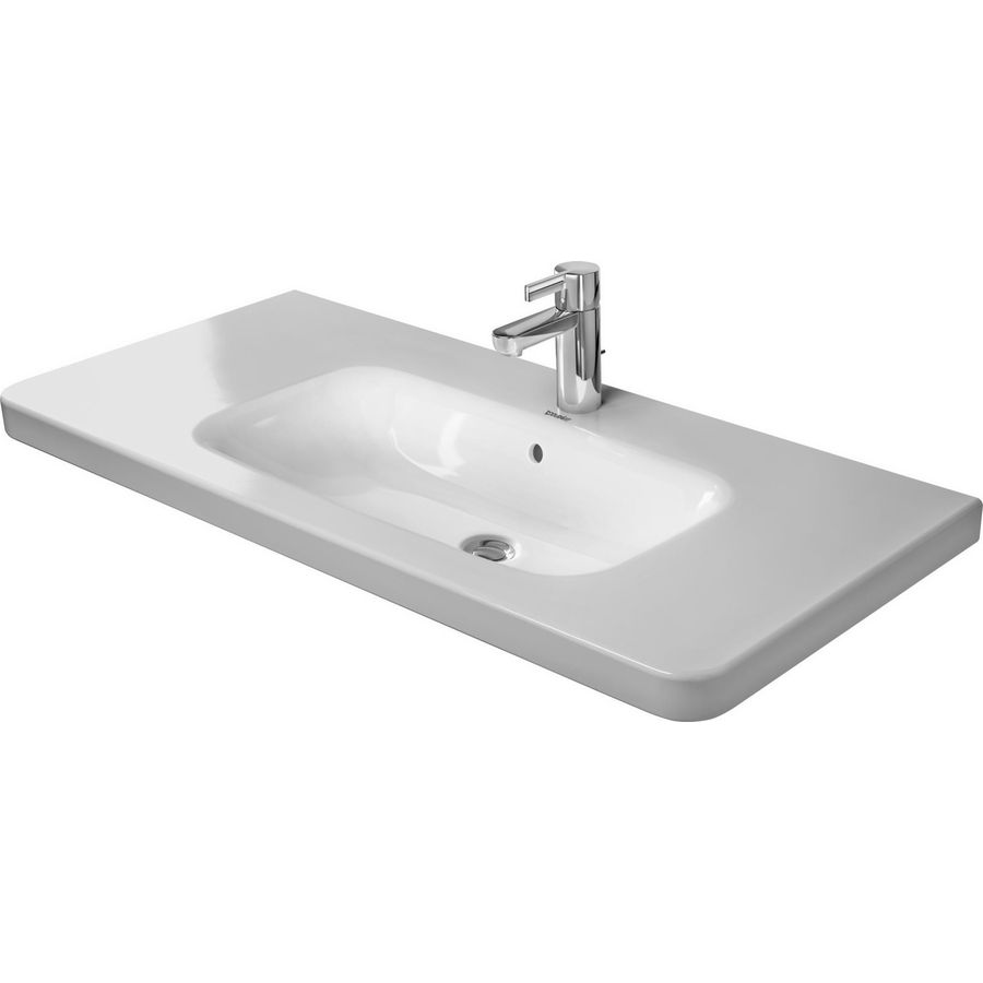 DURASTYLE #232010 wastafel 1000mm wit met kraangat met overloop