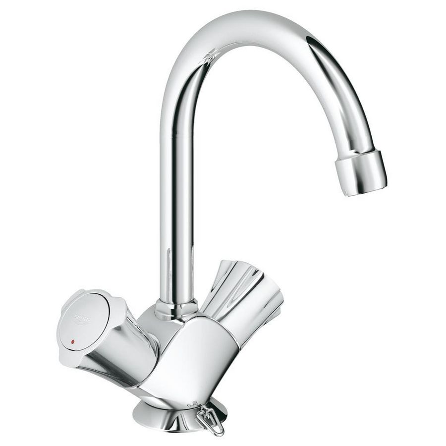 PROMO Costa-l wastafelkraan chroom draaibare uitloop 137mm met ketting (21337001)