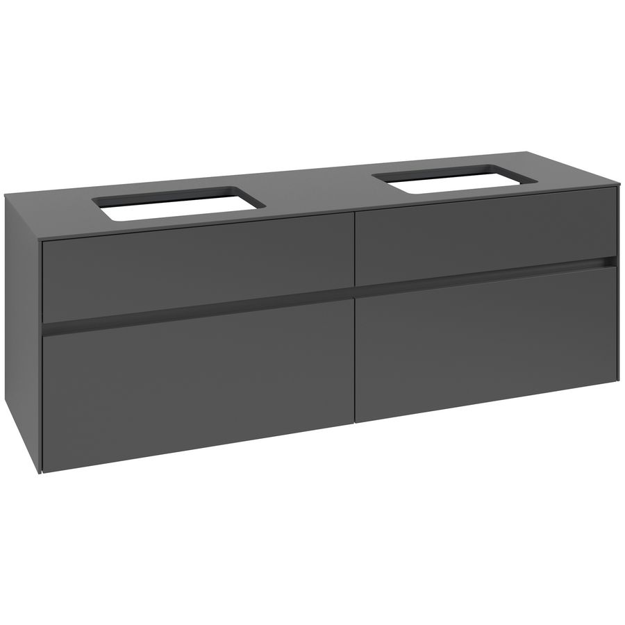 Wastafelonderkast Collaro 1600x548x500mm Graphite C12300VR