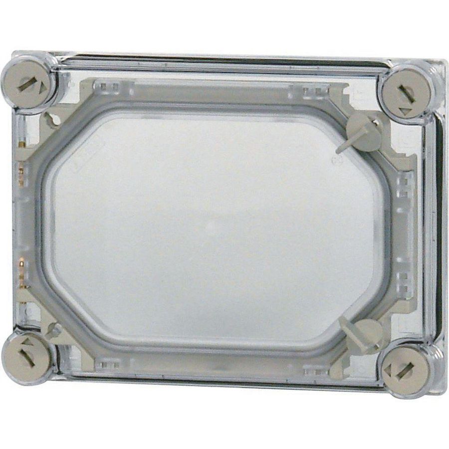 Deksel CI HxBxD=250x187.5x25mm met deur transparant