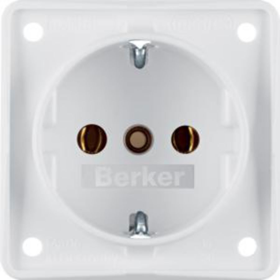 Wandcontactdoos RA schroefliftklem berker Integro polarwit