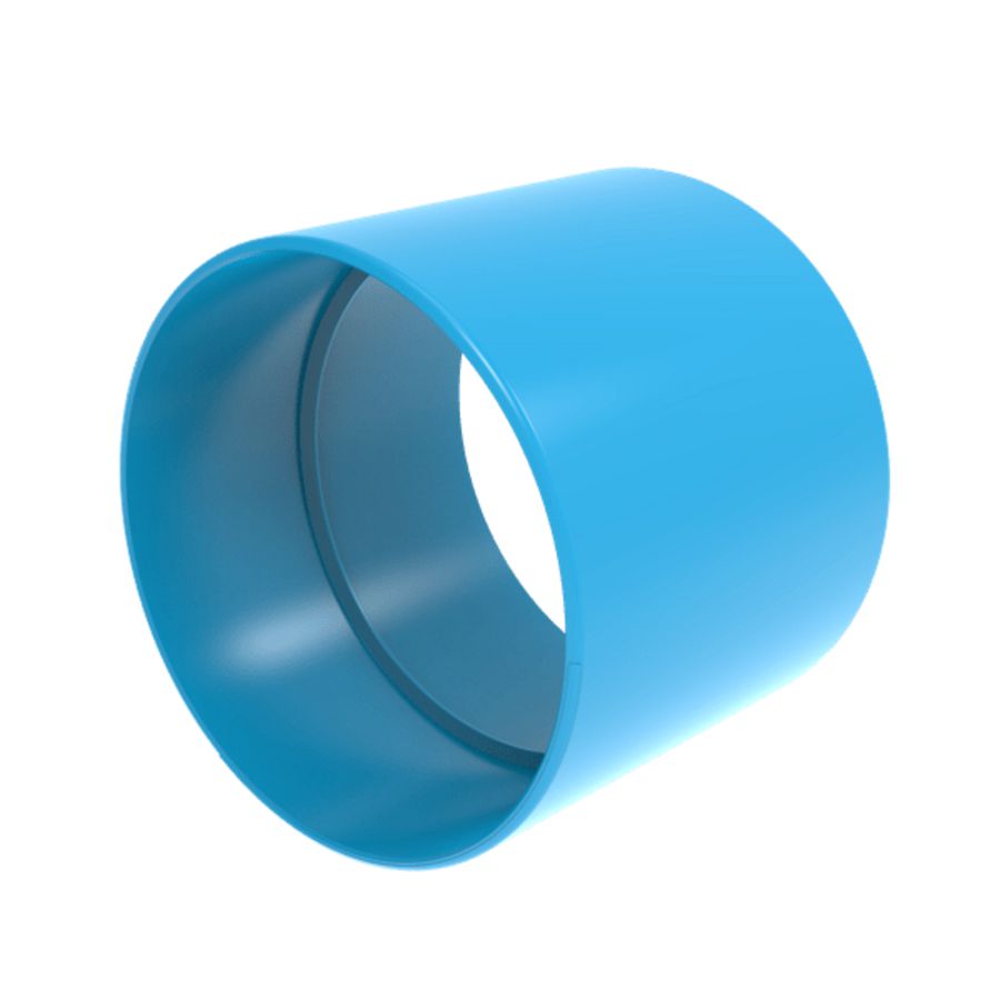 Steekmof lijm PVC luchtverdeelsysteem VENTIZA blauw Ø125mm mof/mof