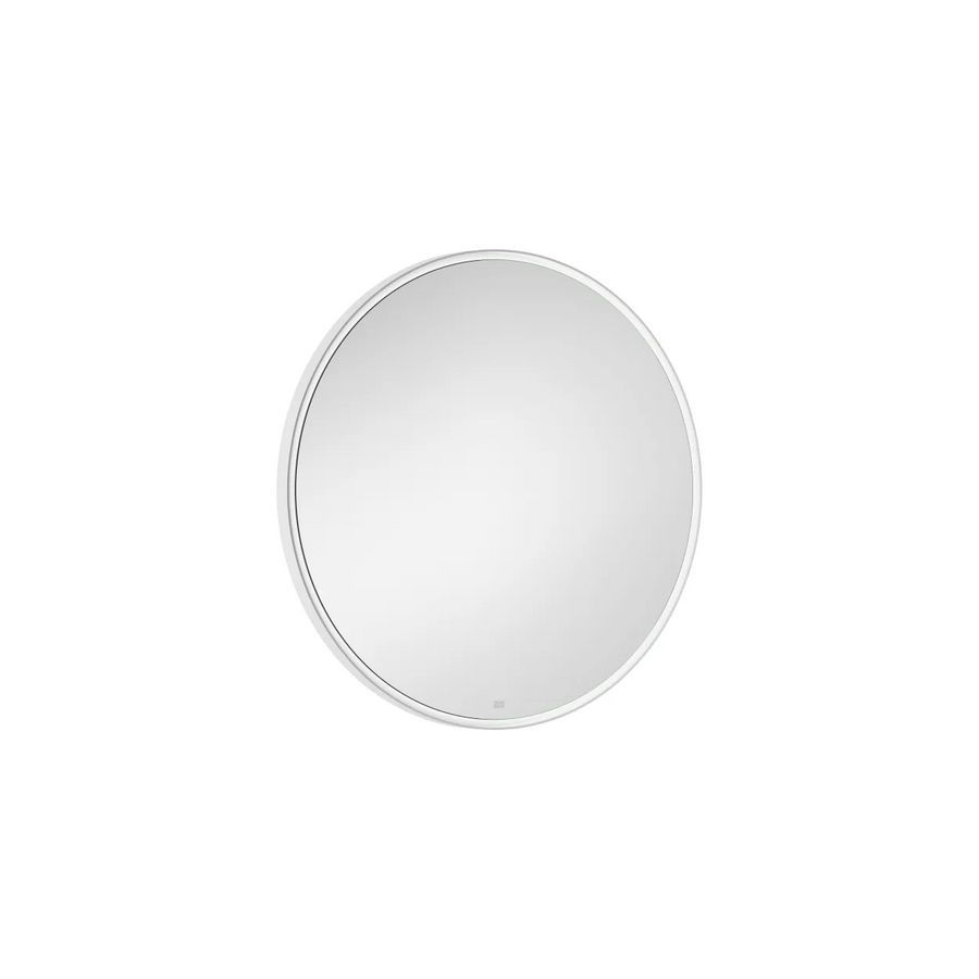 Verlichte spiegel rond-Mat Wit