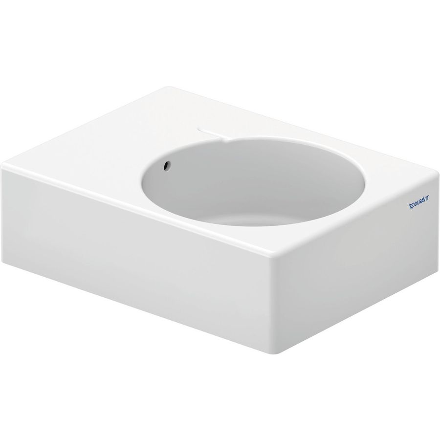 SCOLA #068560 wastafel 615mm wit zonder kraangat met overloop