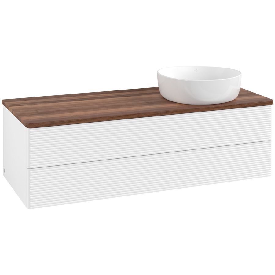Wastafelonderkast Antao 1200x360x500mm White Matt Lacquer K23112MT