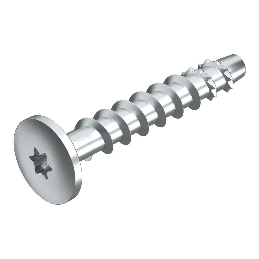 Rail anker vlakke panhead 7,5x50mm staal verzinkt VVE=100