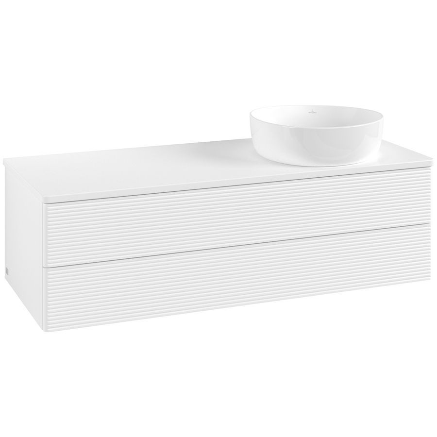 Wastafelonderkast Antao 1200x360x500mm White Matt Lacquer K23150MT