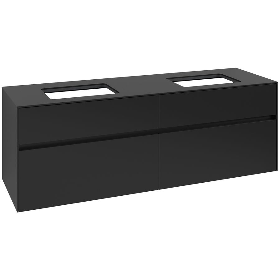 Wastafelonderkast Collaro 1600x548x500mm Volcano Black C12300VL