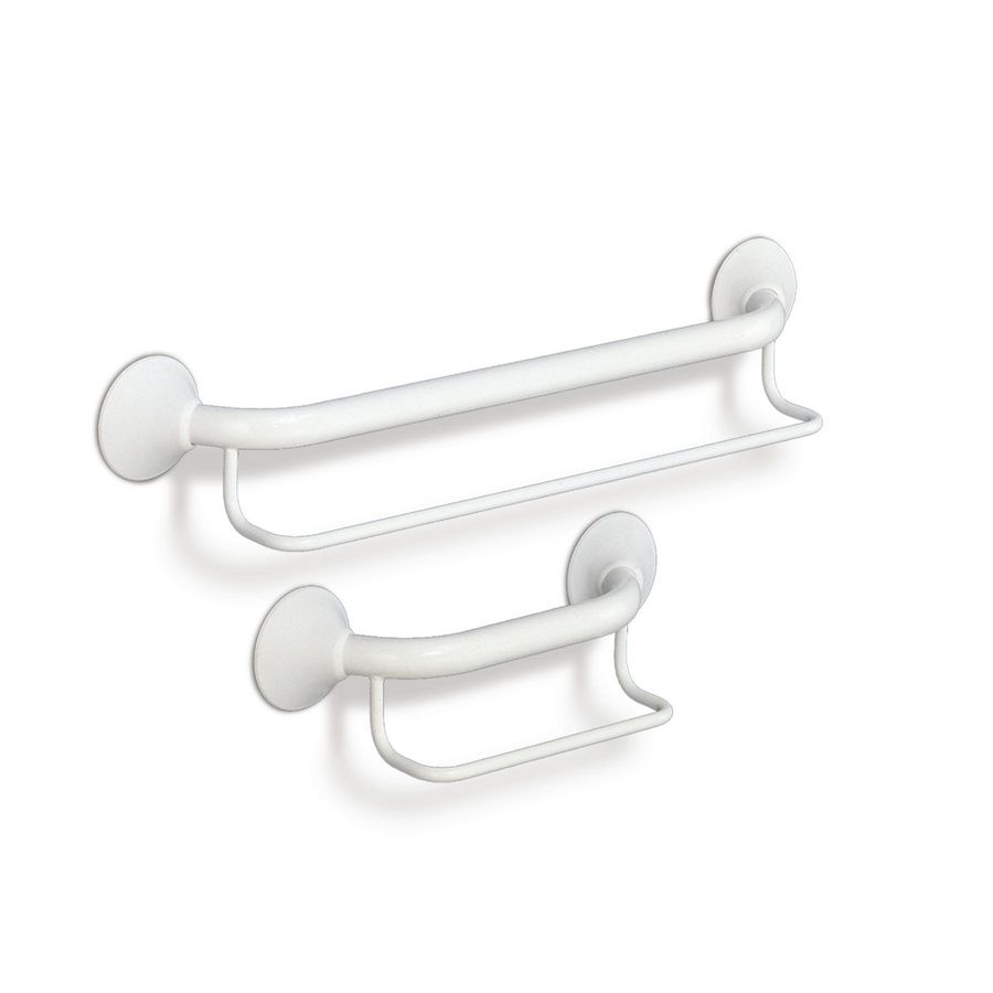Handdoekrek+wandbeugel groot 600mm staal wit