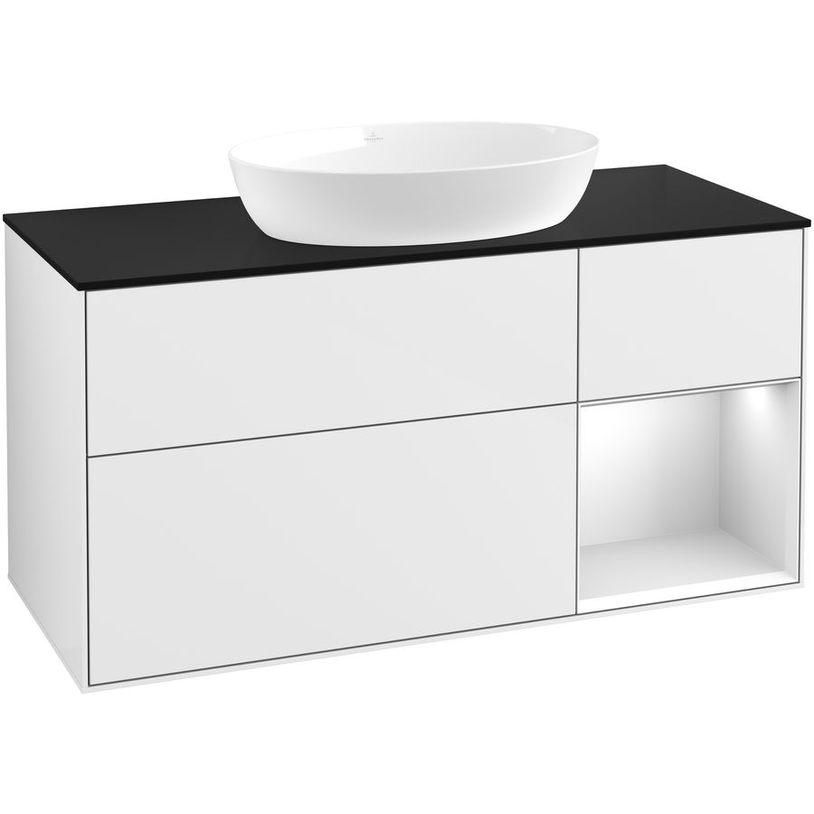 Wastafelonderkast Finion 1200x603x501mm G.White.L GA72MTGF