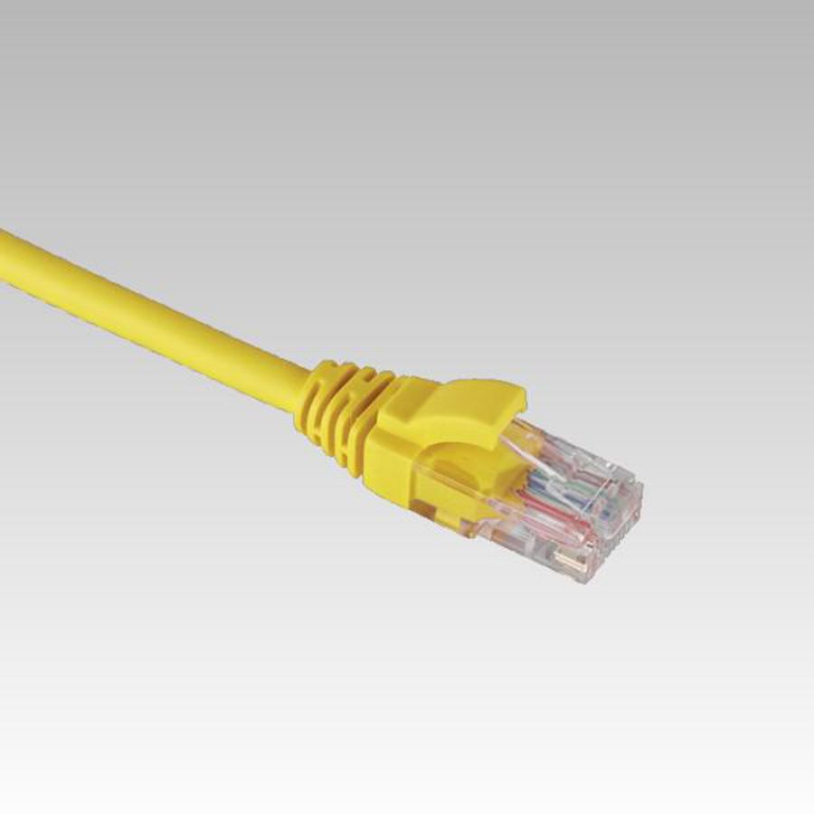 Patchkabel / netwerkkabel CAT5e UTP PVC molded geel 5.0meter