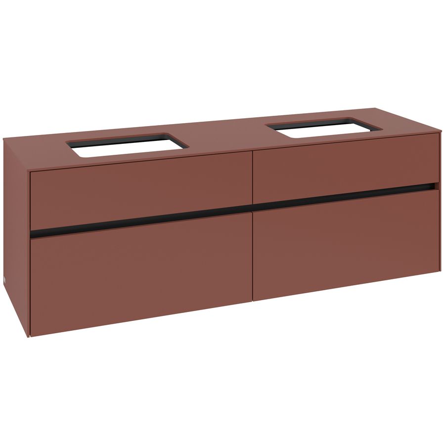 Wastafelonderkast Collaro 1600x548x500mm Wine Red C12300AH