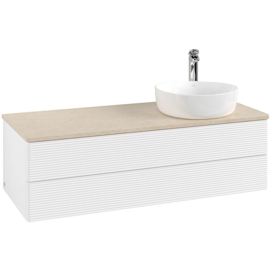 Wastafelonderkast Antao 1200x360x500mm White Matt Lacquer K23153MT