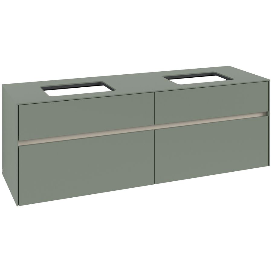 Wastafelonderkast Collaro 1600x548x500mm Soft Green C12300AF