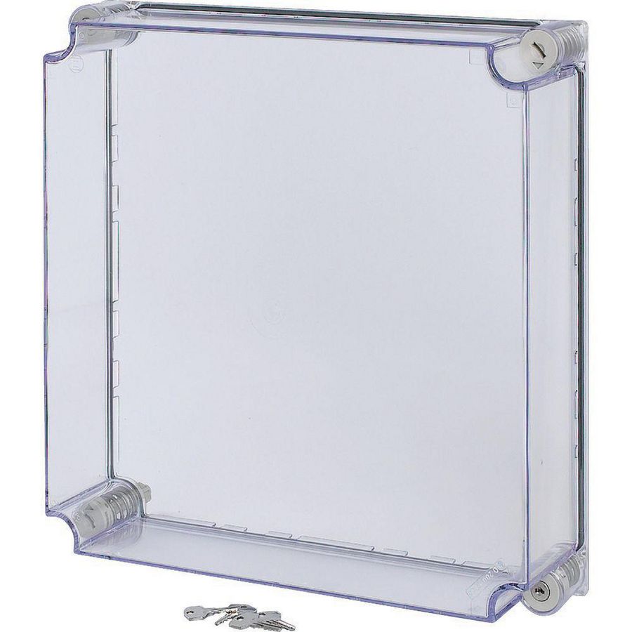 Deksel CI HxBxD=375x375x100mm transparant verzegelbaar