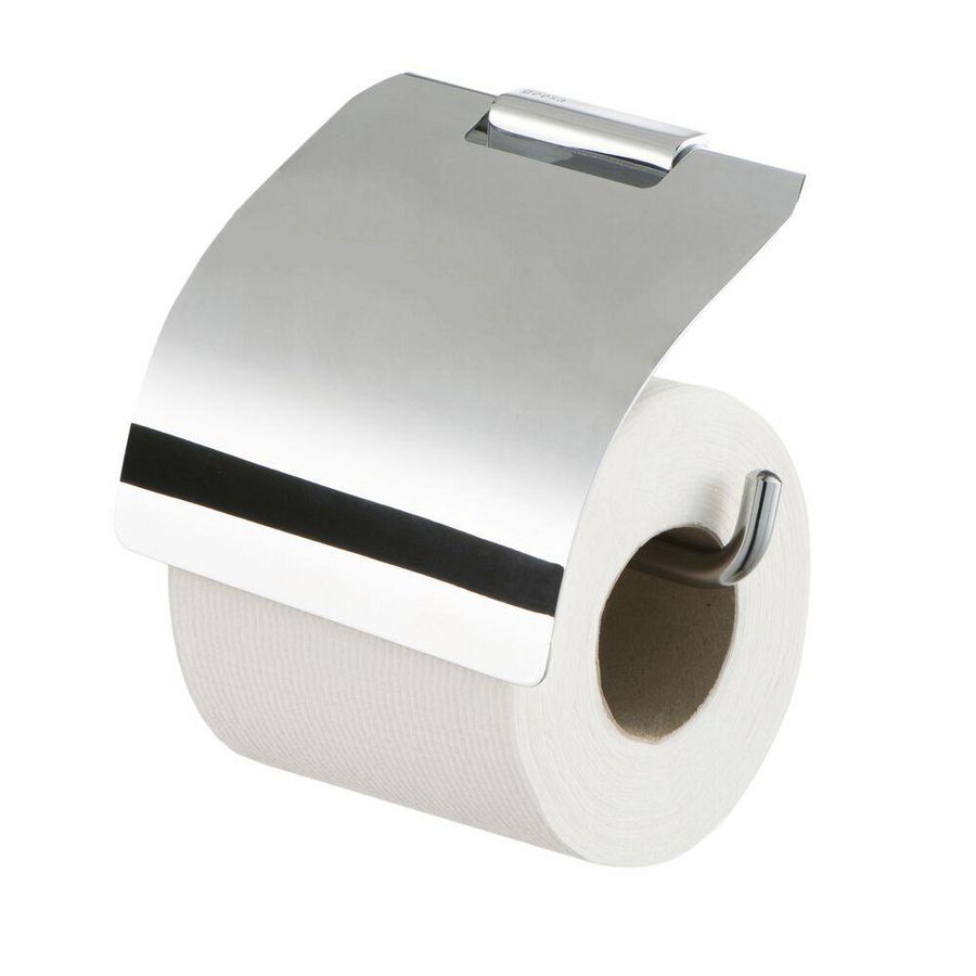 Closetrolhouder chroom met klep AIM