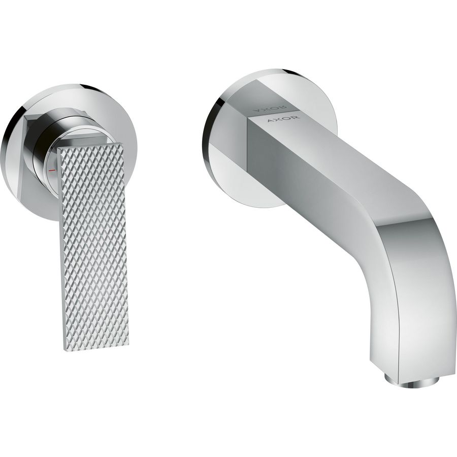 Afbouwdeel AX Citterio 1-hendel wandkraan uitloop 220mm+rozetten chroom