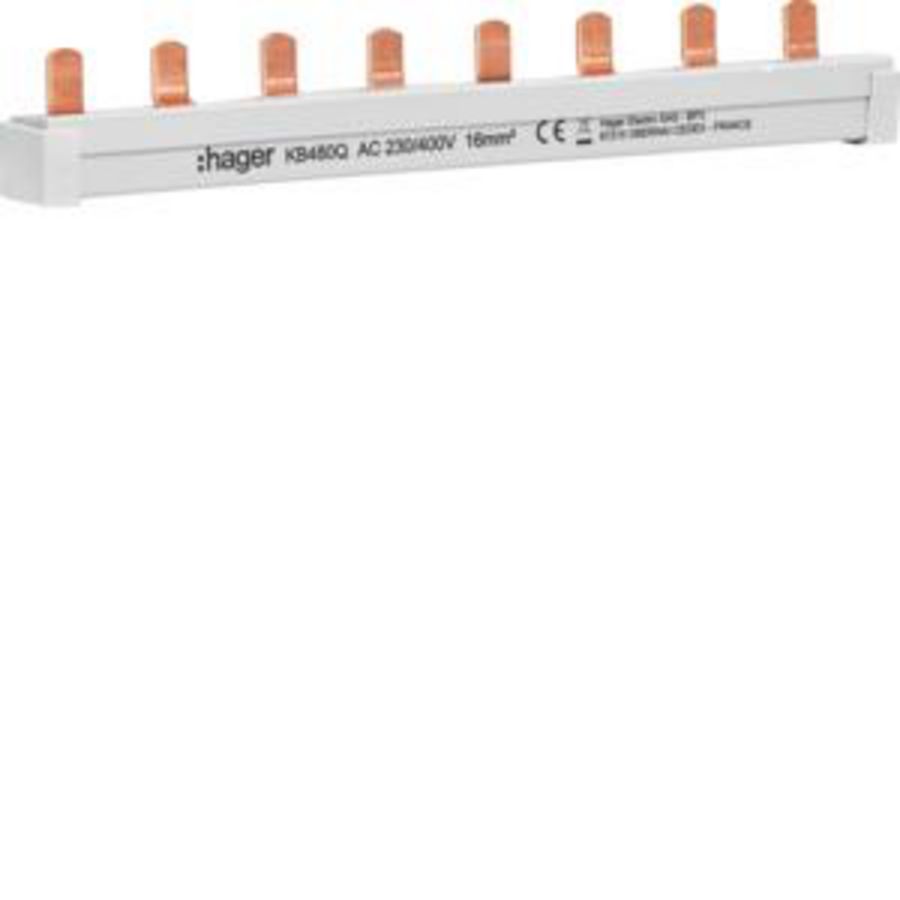 Doorverbindingsrail voor 2 patroonlastscheiders 3P + N
