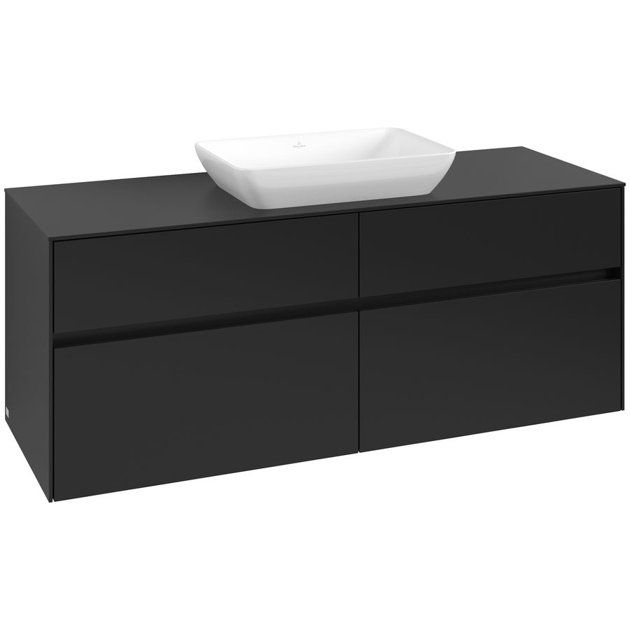 Wastafelonderkast Collaro 1400x548x500mm Volcano Black C11600VL
