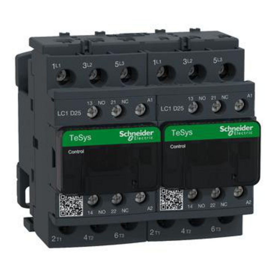 Omkeercont. 25A 3M/HCM+V Mechanisch verg. -Stuurspannin D