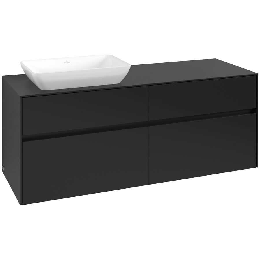 Wastafelonderkast Collaro 1400x548x500mm Volcano Black C11700VL