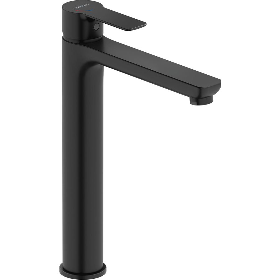 wastafelmengkraan 1-hendel XL highriser FreshStart en MinusFlow zwart mat