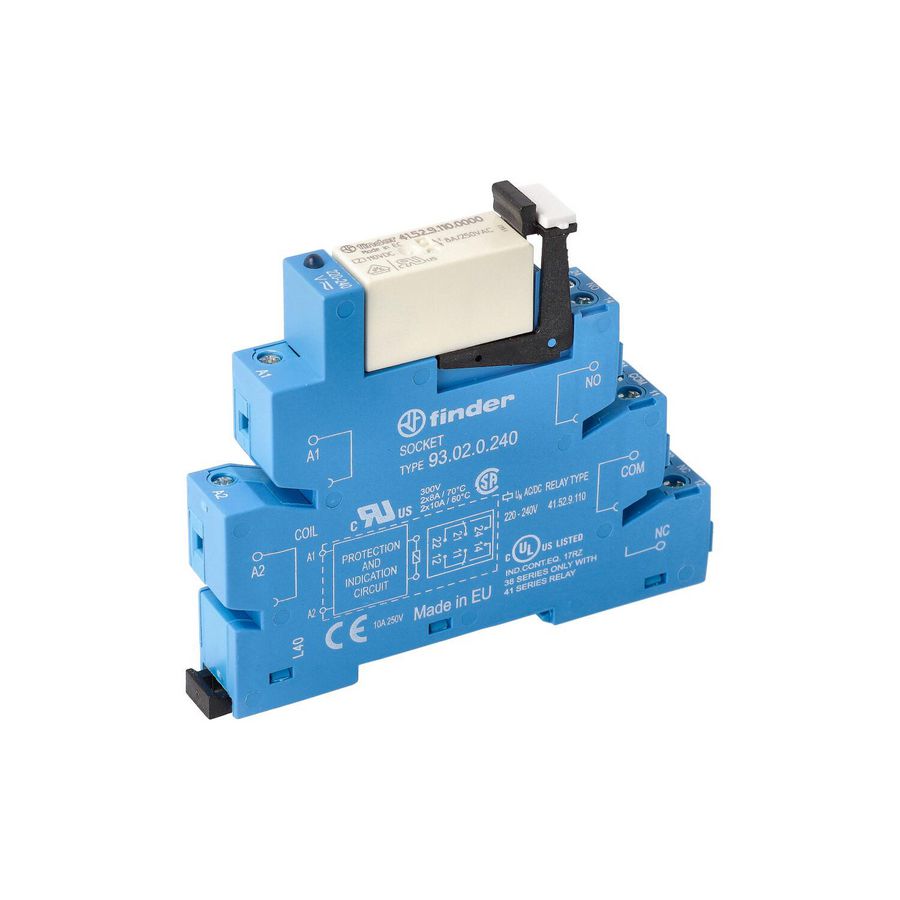 Interfacerelais 2 wisselcontacten 8A 220-240VUC