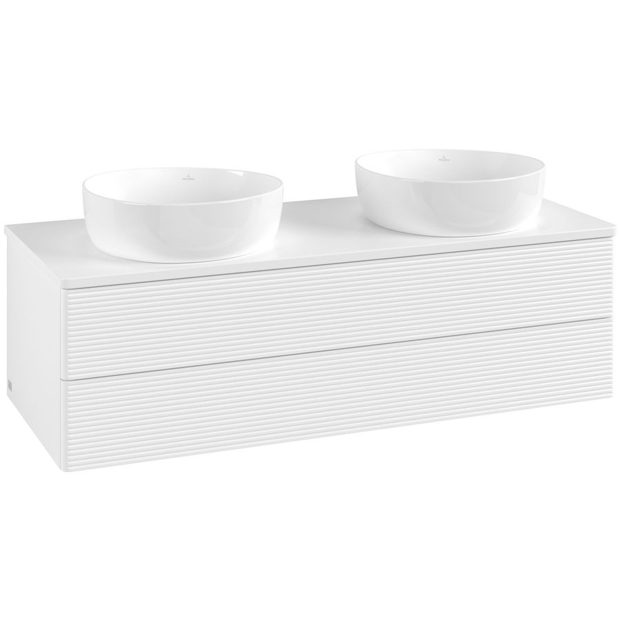 Wastafelonderkast Antao 1200x360x500mm White Matt Lacquer K24110MT