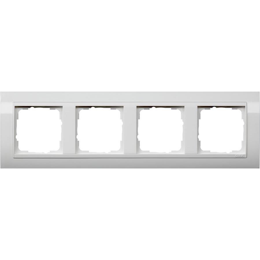 Afdekraam 4-voudig bred Gira Standard 55 zuiver wit