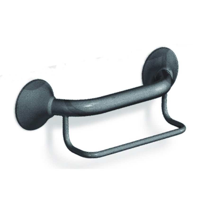 Handdoekrek+wandbeugel klein 300mm staal antraciet