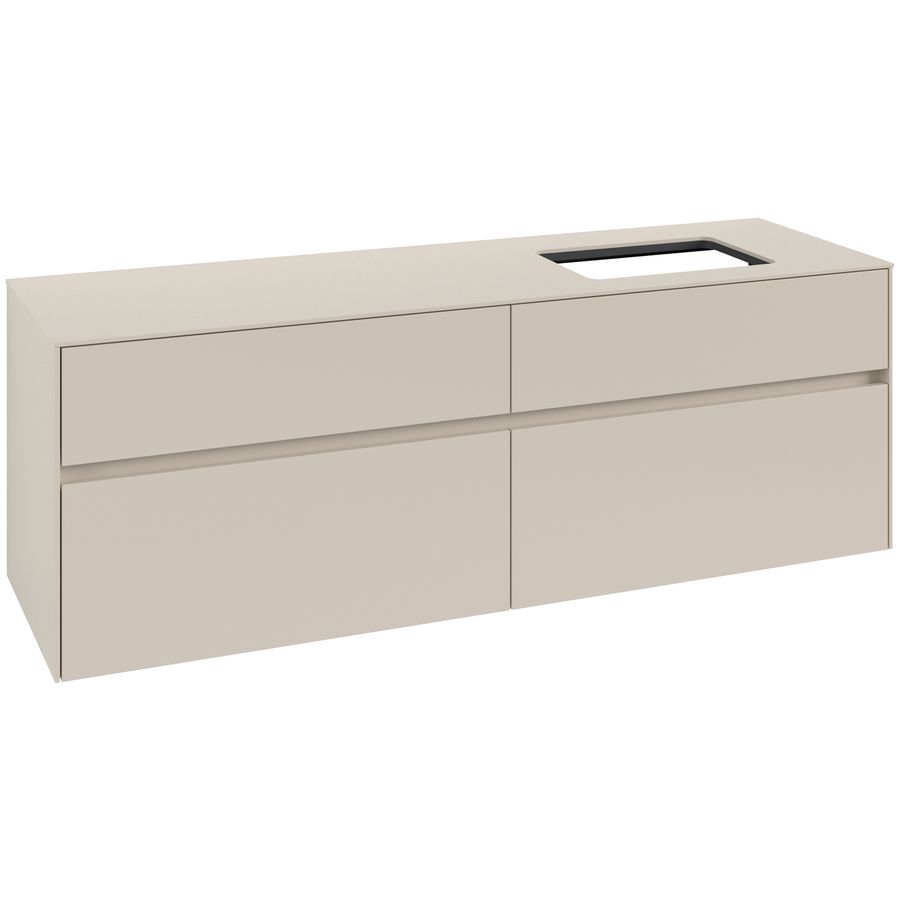 Wastafelonderkast Collaro 1600x548x500mm Cashmere Grey C122B0VN