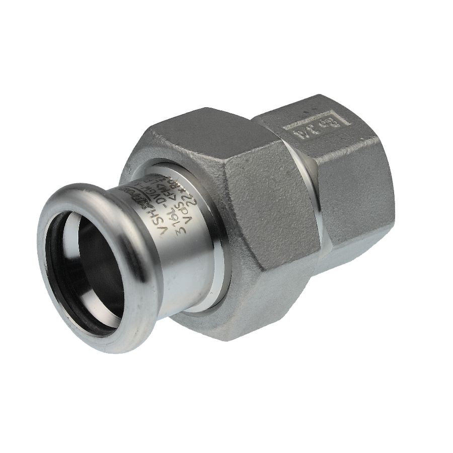 3-del. koppeling vlakd. XPress RVS 35x1.1/4" bn. lang R2738