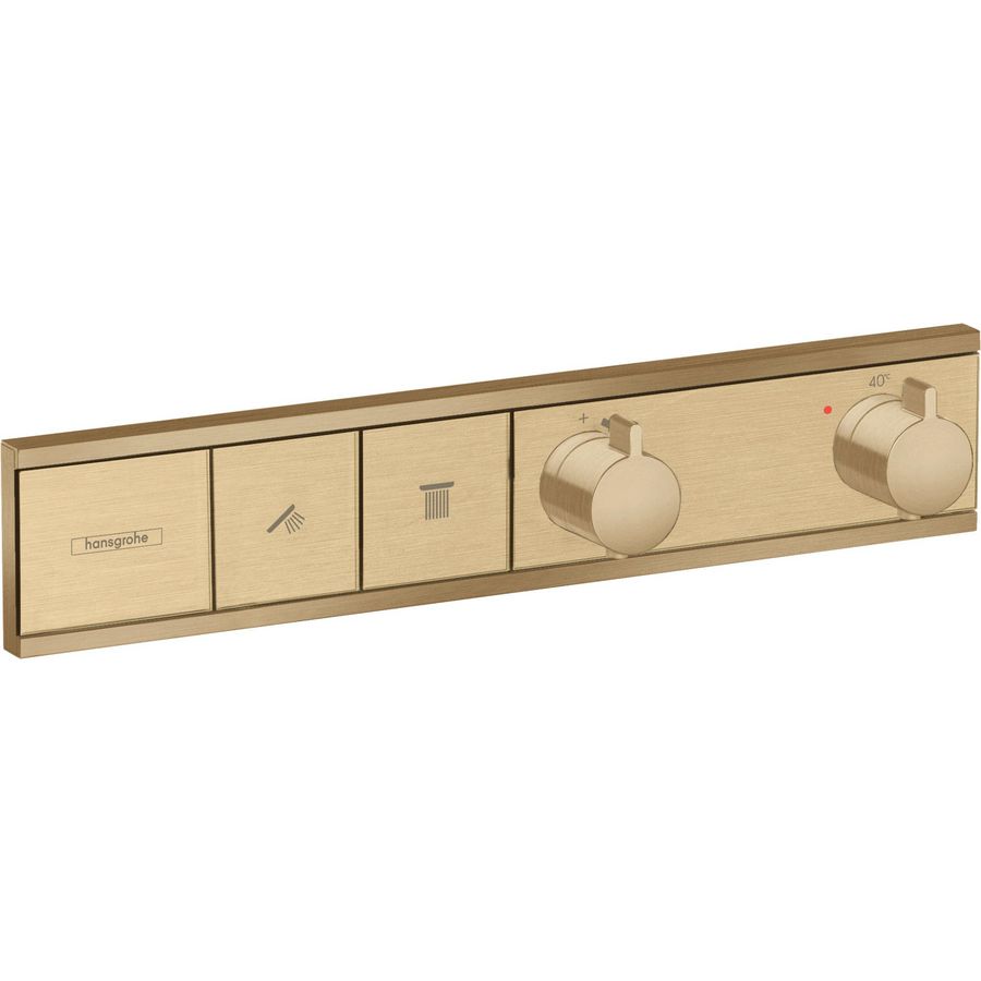 Afbouwdeel inbouwthermostaat RainSelect 2 functies 19,6l/min. brushed bronze