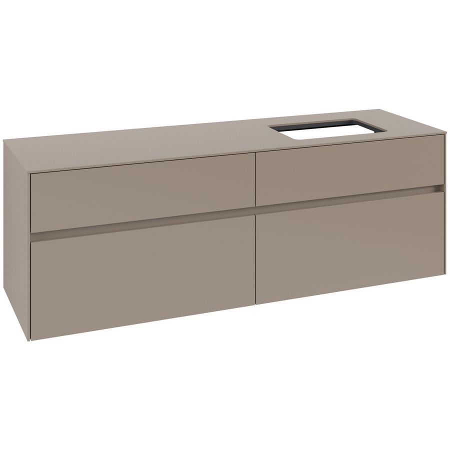 Wastafelonderkast Collaro 1600x548x500mm Taupe C122B0VM