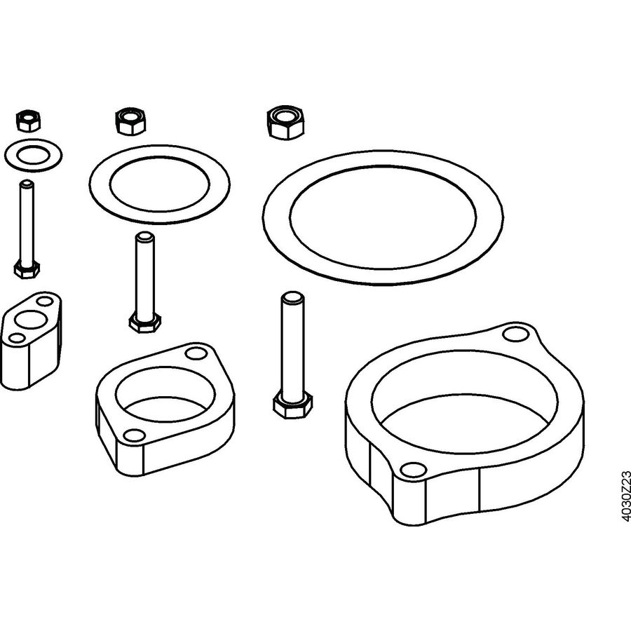 Adapterflens PN16 voor vervanging VXF41.90 door VXF43.100..