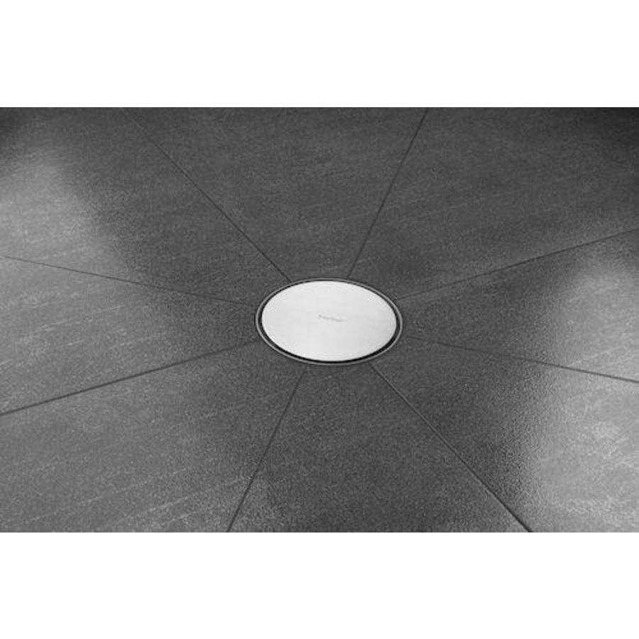 Aqua Round doucheput rond 150x150mm RVS geborsteld ZU. MSI6