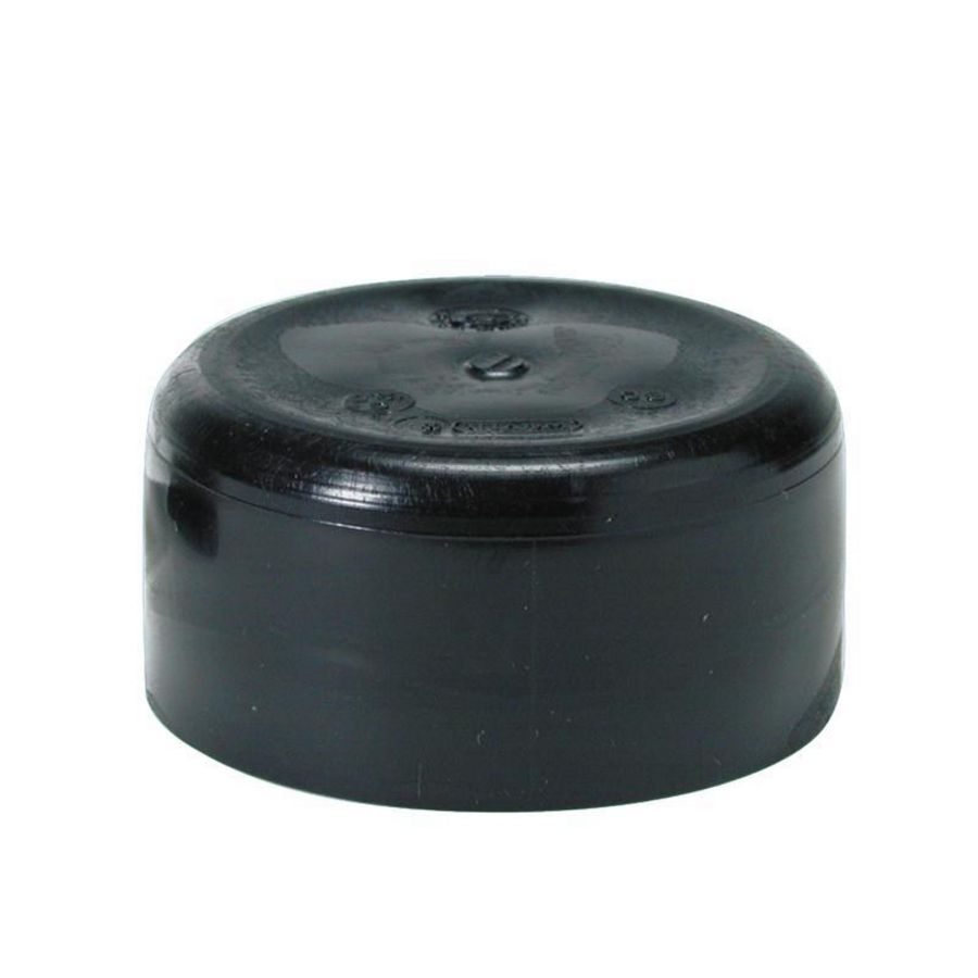 PE eindlaskap 50mm PN4 zwart