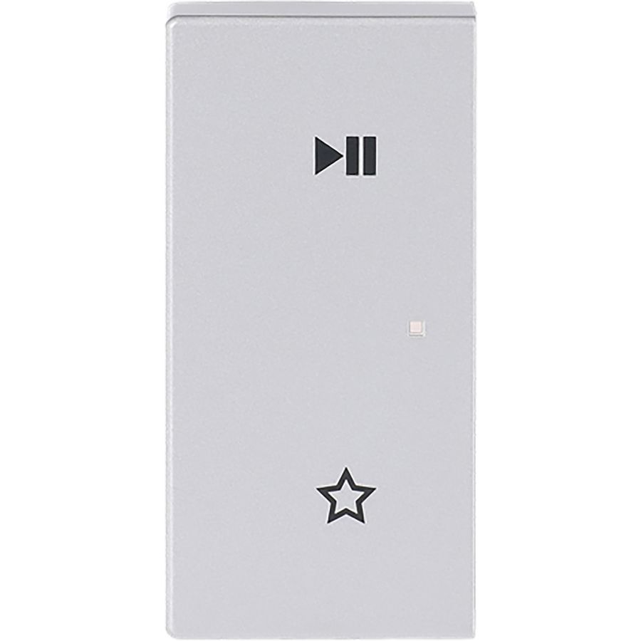 Free@Home wip 2-voudig links, Play/Pause Future alu zilver (6237-21-83)