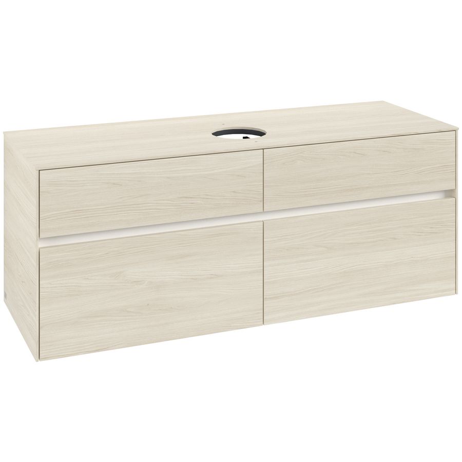 Wastafelonderkast Collaro 1400x548x500mm White Oak C04500AA
