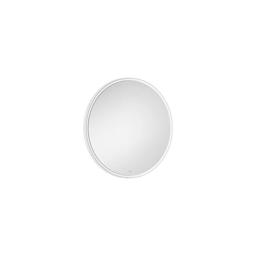 Verlichte spiegel rond-Mat Wit