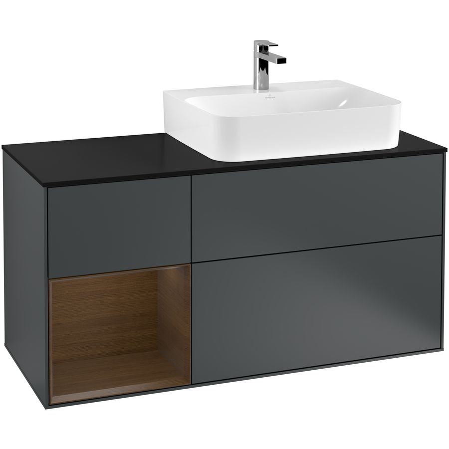 Wastafelonderkast Finion 1200x603x501mm Mid.Blue Matt Lacquer F142GNHG