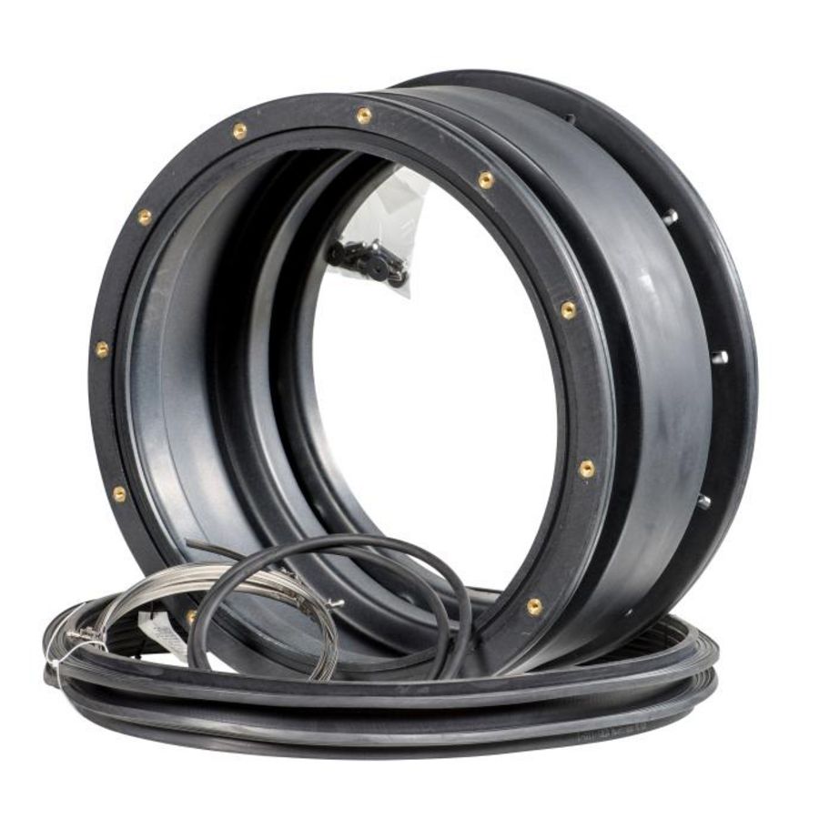 Muurkraag+spanbanden EPDM/RVS MK 630+hoogtevereffeningsstuk