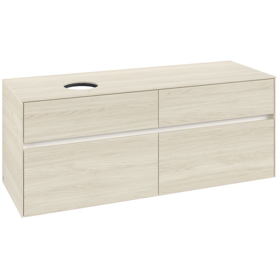 Wastafelonderkast Collaro 1400x548x500mm White Oak C04600AA