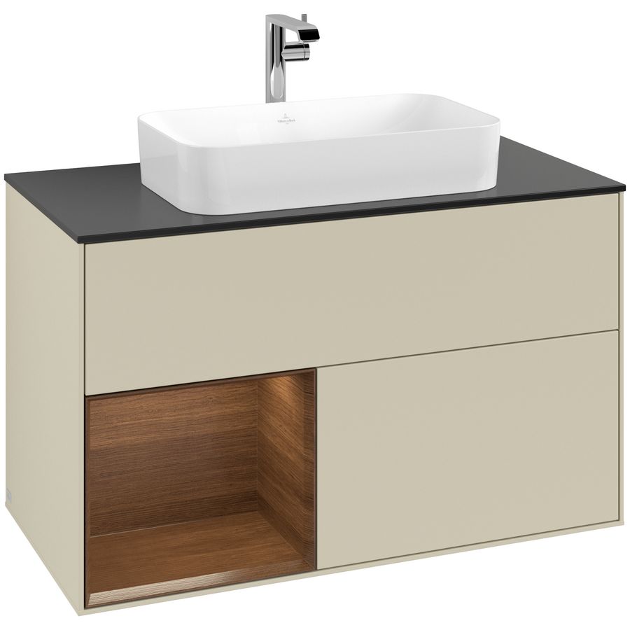 Wastafelonderkast Finion 1000x603x501mm S.Grey Matt Lacquer F242GNHJ