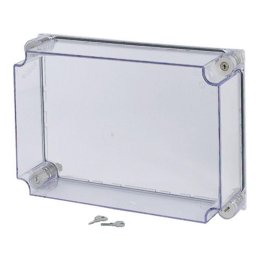 Deksel CI HxBxD=250x375x100mm transparant verzegelbaar