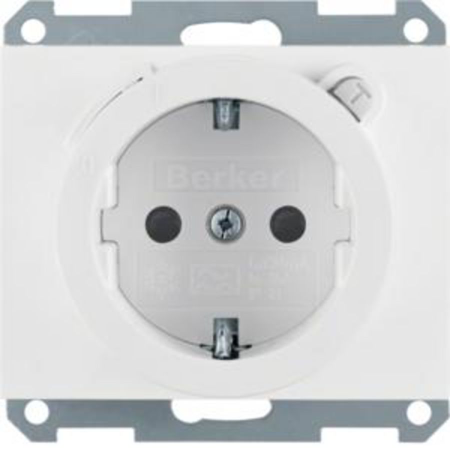 Wandcontactdoos RA aardlekschak. berker K.1/K.5 polarwit